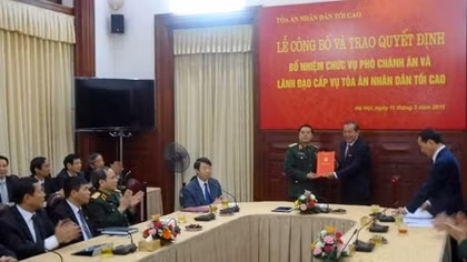 Bổ nhiệm Phó Chánh án TAND tối cao