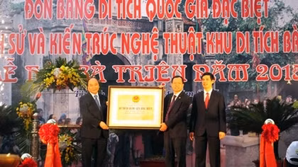 Đón nhận di tích quốc gia đặc biệt đền Bà Triệu