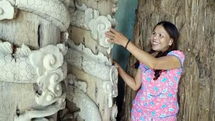 Chiêm ngưỡng cặp rồng bằng trầm hương độc nhất ở Quảng Nam