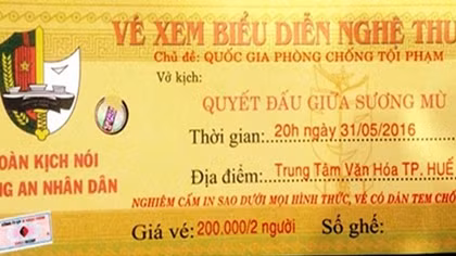 Giả danh Công an bán vé xem biểu diễn ca kịch 