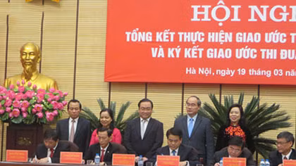 Cụm thi đua 5 thành phố trực thuộc Trung ương ký kết giao ước thi đua năm 2016 