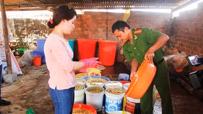 Hãi hùng với 20 tấn măng bẩn ngâm hóa chất