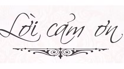 Lời cảm ơn
