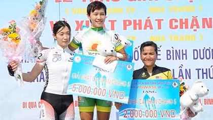 Nguyễn Thị Thật chiến thắng chặng 5 Giải xe đạp nữ quốc tế Bình Dương mở rộng