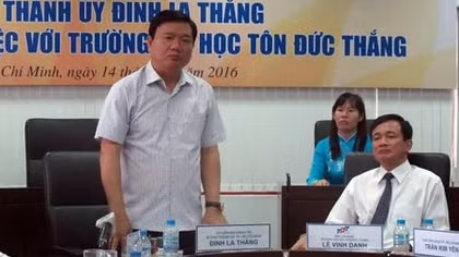 Bí thư Đinh La Thăng làm việc với trường ĐH Tôn Đức Thắng