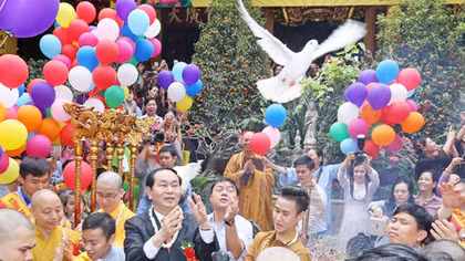 Chủ tịch nước Trần Đại Quang dự Đại lễ Phật đản Phật lịch 2560 