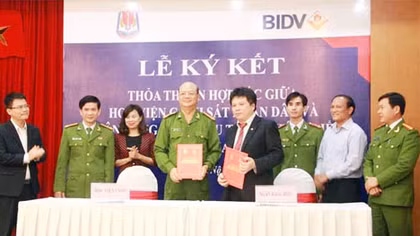 Học viện CSND và Ngân hàng BIDV ký thỏa thuận hợp tác
