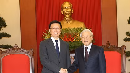 Tổng Bí thư Nguyễn Phú Trọng tiếp Đoàn đại biểu Đảng Cộng sản Trung Quốc