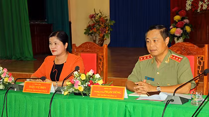 Lãnh đạo Bộ Công an làm việc với Công an tỉnh Bình Phước