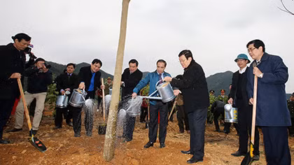 Chủ tịch nước Trương Tấn Sang phát động “Tết trồng cây đời đời nhớ ơn Bác Hồ”