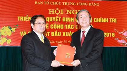 Triển khai Quyết định của Bộ Chính trị về phân công cán bộ Ban Tổ chức TƯ