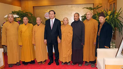 Bộ trưởng Trần Đại Quang tiếp Đoàn đại biểu Trung ương Giáo hội Phật giáo Việt Nam