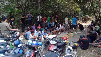 Triệt phá trường gà quy mô lớn rừng Tầm Đinh