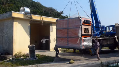 Vận hành lò đốt rác thải tại đảo Cù Lao Chàm