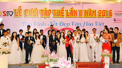 17 đôi tổ chức đám cưới tập thể đầu xuân