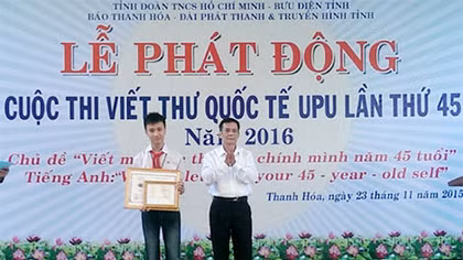 Học sinh Hải Dương đoạt giải Nhất cuộc thi viết thư quốc tế UPU năm 2016