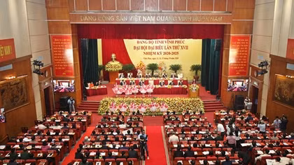 Khai mạc Đại hội đại biểu Đảng bộ tỉnh Vĩnh Phúc lần thứ XVII