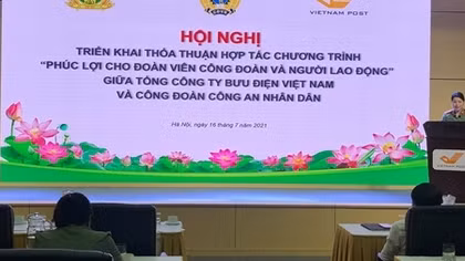 Triển khai thoả thuận hợp tác giữa Công đoàn CAND và Công đoànVietnam Post