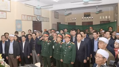 Hài cốt liệt sĩ Đỗ Văn Triệu đã được an táng tại quê nhà