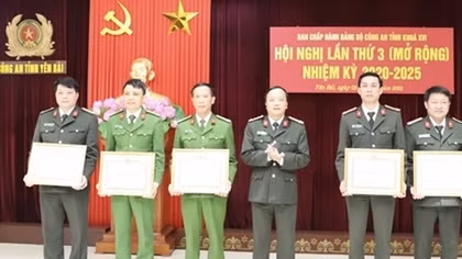Đảng bộ Công an tỉnh Yên Bái: Nhiều tập thể, cá nhân được khen thưởng