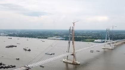 Sẵn sàng cho ngày khánh thành cầu Vàm Cống