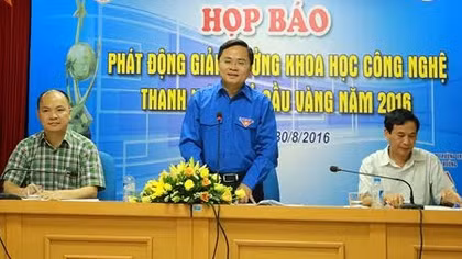 Phát động Giải thưởng Khoa học công nghệ thanh niên Quả Cầu Vàng 2016