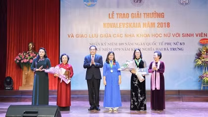Trao Giải thưởng Kovalevskaia năm 2018