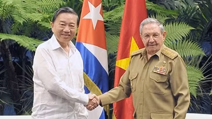 Chủ tịch Cuba Raúl Castro tiếp Bộ trưởng Tô Lâm