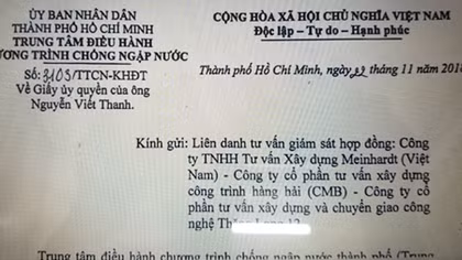 Tư vấn giám sát hợp đồng “siêu” dự án chống ngập toan tính hợp thức hóa “danh phận” ông Nguyễn Viết Thanh