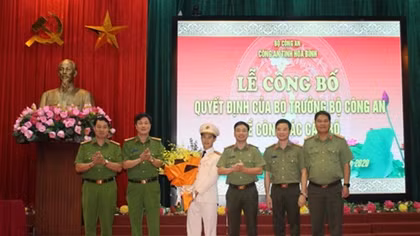 Công an Hòa Bình có thêm 1 Phó Giám đốc