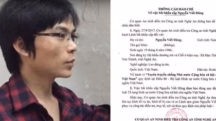 Bắt đối tượng chống phá nhà nước ở Nghệ An