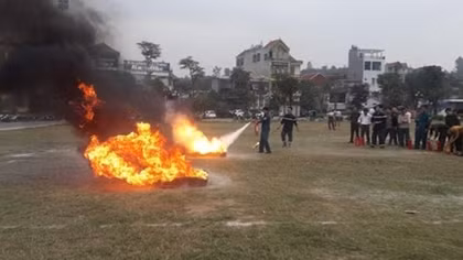 Nâng cao kỹ năng chữa cháy cho lực lượng dân phòng