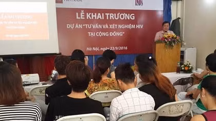 Khai trương Dự án Tư vấn và Xét nghiệm HIV tại cộng đồng