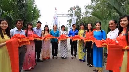 Nhân dân xã Ngọc Đông - Sóc Trăng đã có cây cầu mới
