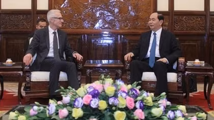 Chủ tịch nước Trần Đại Quang tiếp xã giao Tổng Thư ký Interpol