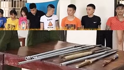 Nhóm thanh niên mở "tiệc" ma túy và tàng trữ nhiều dao, kiếm