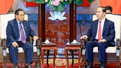 Chủ tịch nước tiếp Phó Chủ tịch Quốc hội Lào Sengnouane Sayalat