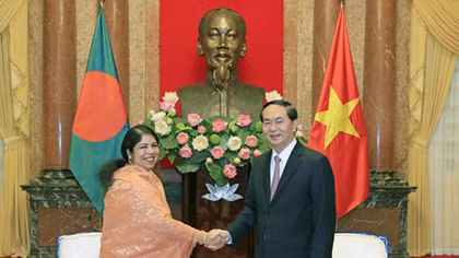 Chủ tịch nước Trần Đại Quang tiếp Chủ tịch Quốc hội Bangladesh