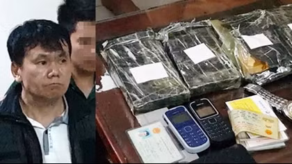 U60 bị bắt cùng 5 bánh heroin 