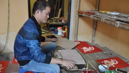 Tranh dân gian Kim Hoàng: Làm sống lại một ký ức