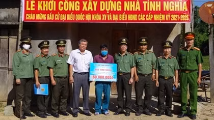 Công an Khánh Hòa khởi công 5 căn nhà tình nghĩa 