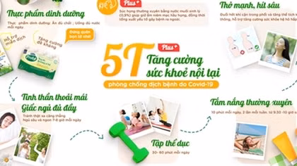 “Bí kíp” 5T+ tăng cường sức khỏe phòng chống dịch bệnh