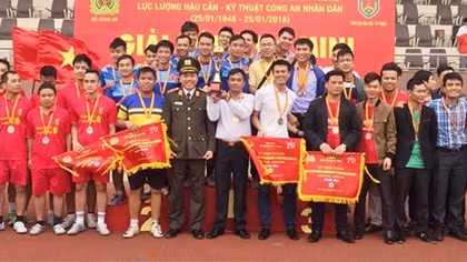 Bế mạc giải bóng đá mini Tổng cục Hậu cần – Kỹ thuật CAND năm 2017