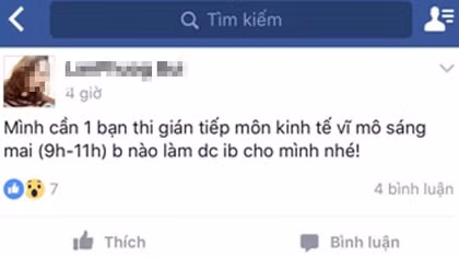 Dịch vụ học hộ thi thuê nở rộ trên mạng xã hội Facebook