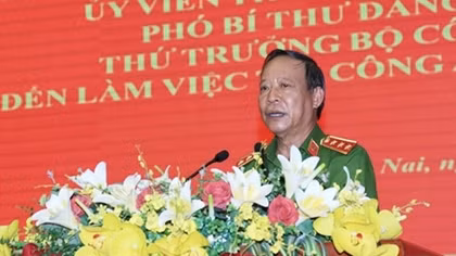 Thứ trưởng Lê Quý Vương làm việc tại Công an tỉnh Đồng Nai