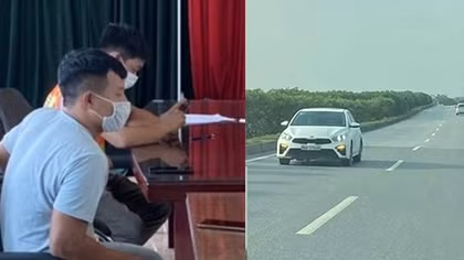 Tài xế “ba không” lái xe ngược chiều trên cao tốc Hà Nội – Thái Nguyên 
