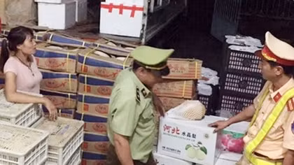 Hơn 1 tấn hoa quả “xịn” từ Trung Quốc suýt biến thành hoa quả Úc, Mỹ