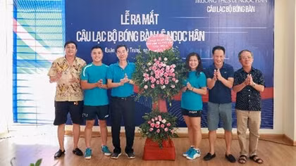 Lễ ra mắt Câu lạc bộ Bóng bàn Trường THCS Lê Ngọc Hân