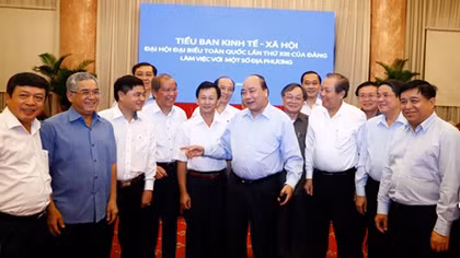 Tiểu ban Kinh tế - Xã hội Đại hội XIII làm việc với các tỉnh, thành phố miền Trung, Tây Nguyên