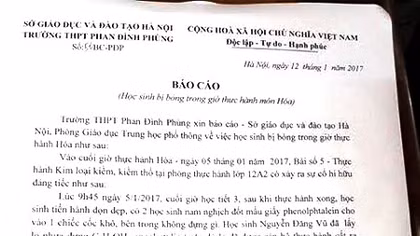 Sở Giáo dục chỉ đạo giải quyết dứt điểm vụ nữ sinh bị bỏng nặng